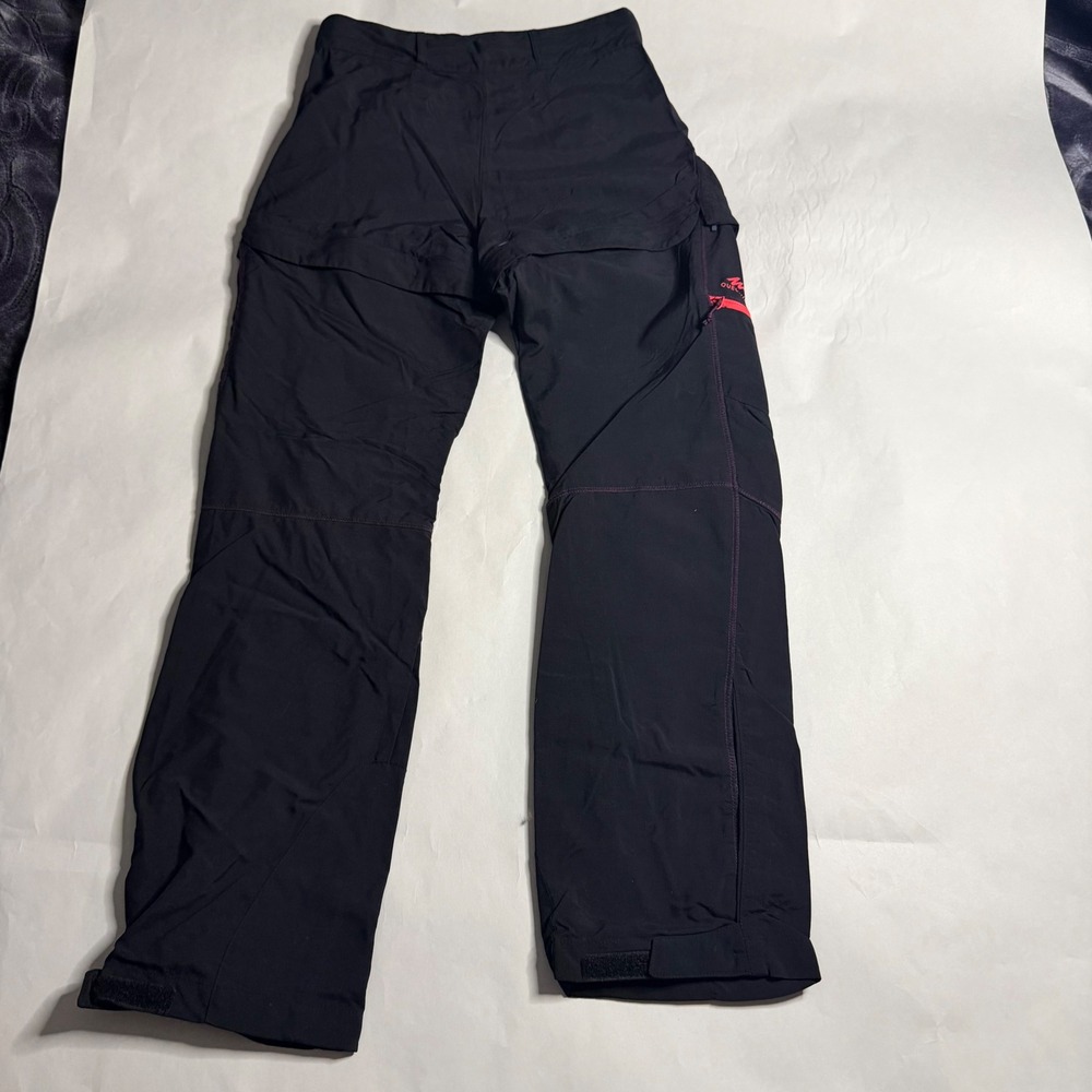 Decathlon Quechua Mens Convertible Hiking Pants Black Zip Off Trail Trousers S/M